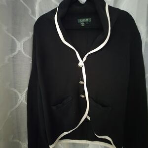 Polo by Ralph Lauren Black Blazer with White Trim